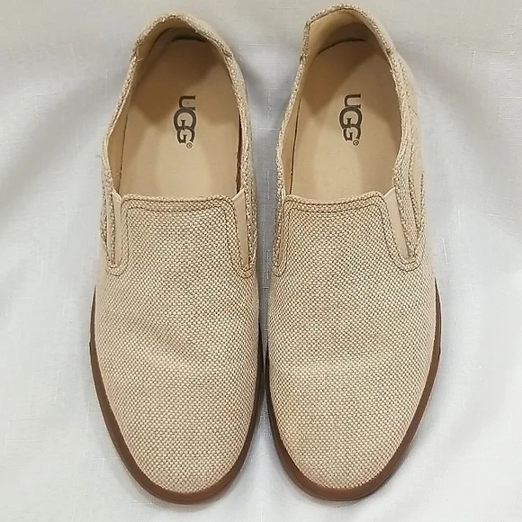 UGG | Shoes | Ugg Mens Tobin Canvas Casual Slipon Shoes Sand  display picture 2